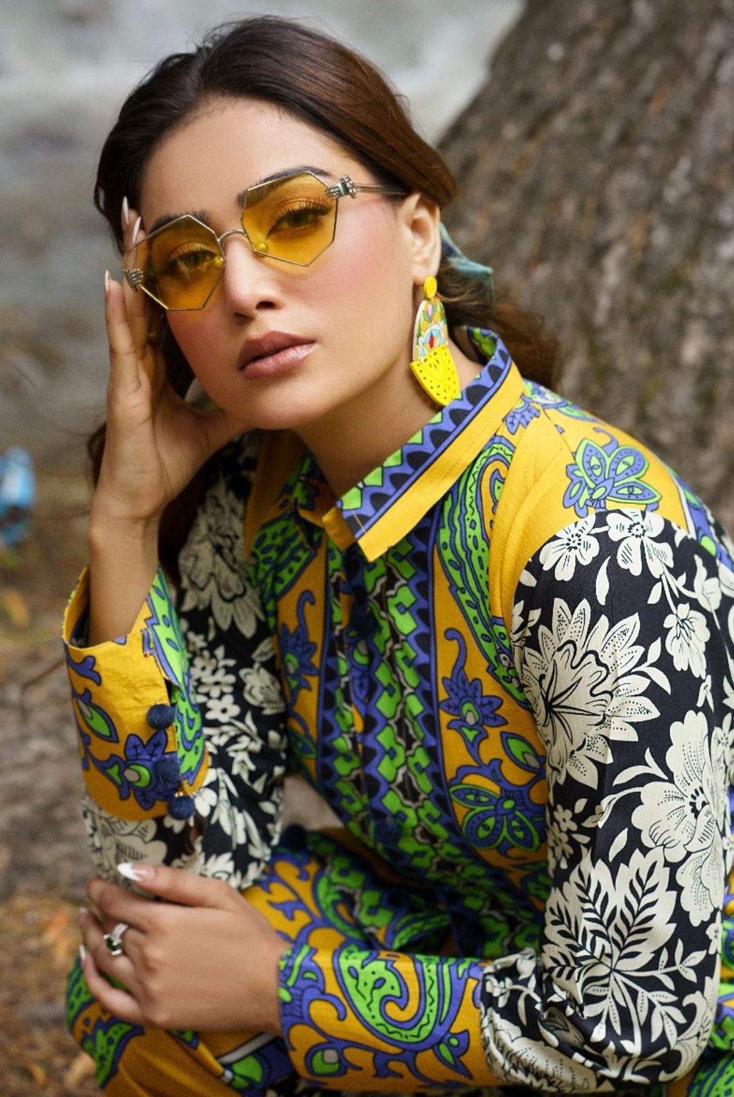 Mustard Green Premium Doriya Linen 2-Piece Suit
